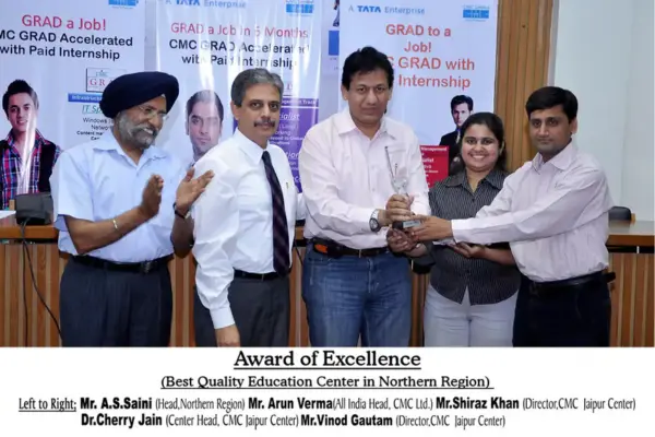 Technoglobe award of excellence for outstanding education center performance and practical IT training programs
