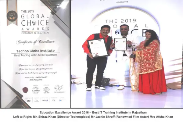 Technoglobe honored as best training institute at Global Choice Awards 2019 for quality education and student skill development